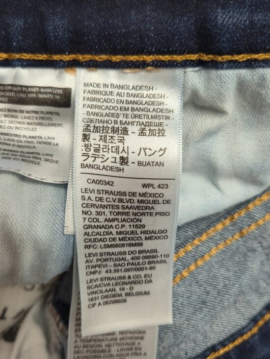 Levi's Men's Flex 511 Modern Slim Fit Stretch Pants Denim Jeans Dark Blue 34x32 - Picture 8 of 12